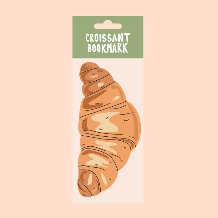 Croissant Die Cut Bookmark – Double-Sided