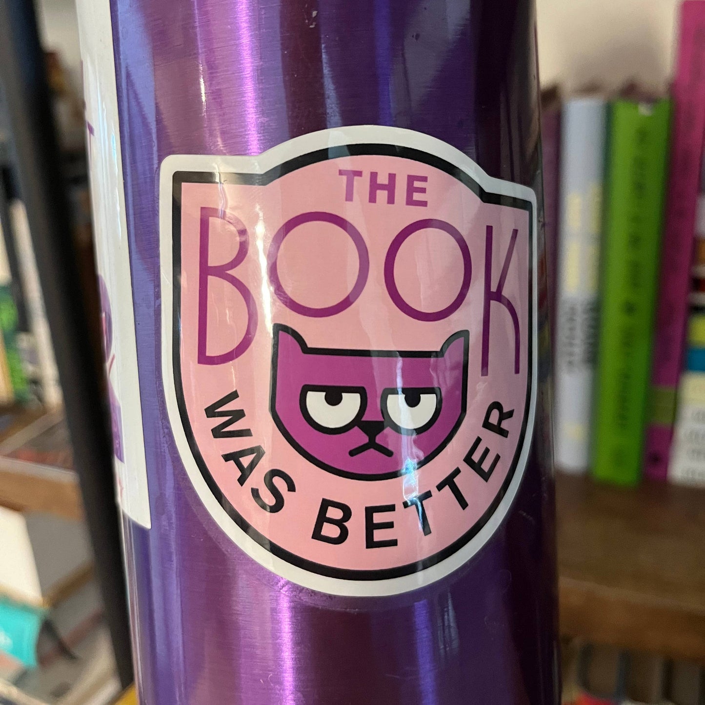 The Book Was Better Sticker | Funny Book Snob Cat Vinyl Sticker