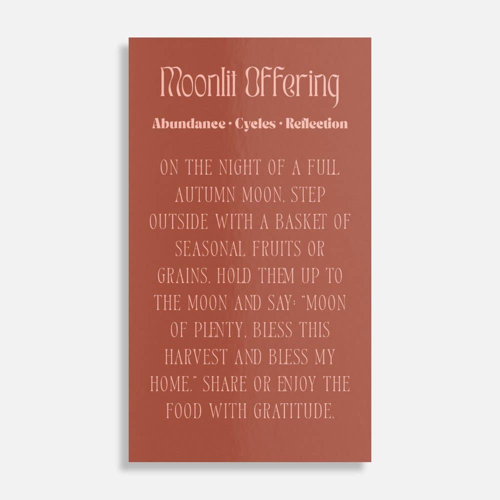 Autumn Spell Cards | 5-Card Seasonal Ritual Deck