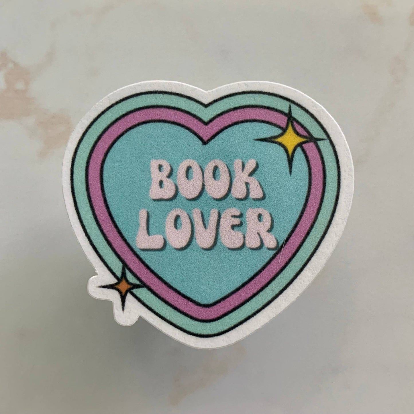 Book Lover Heart Sticker