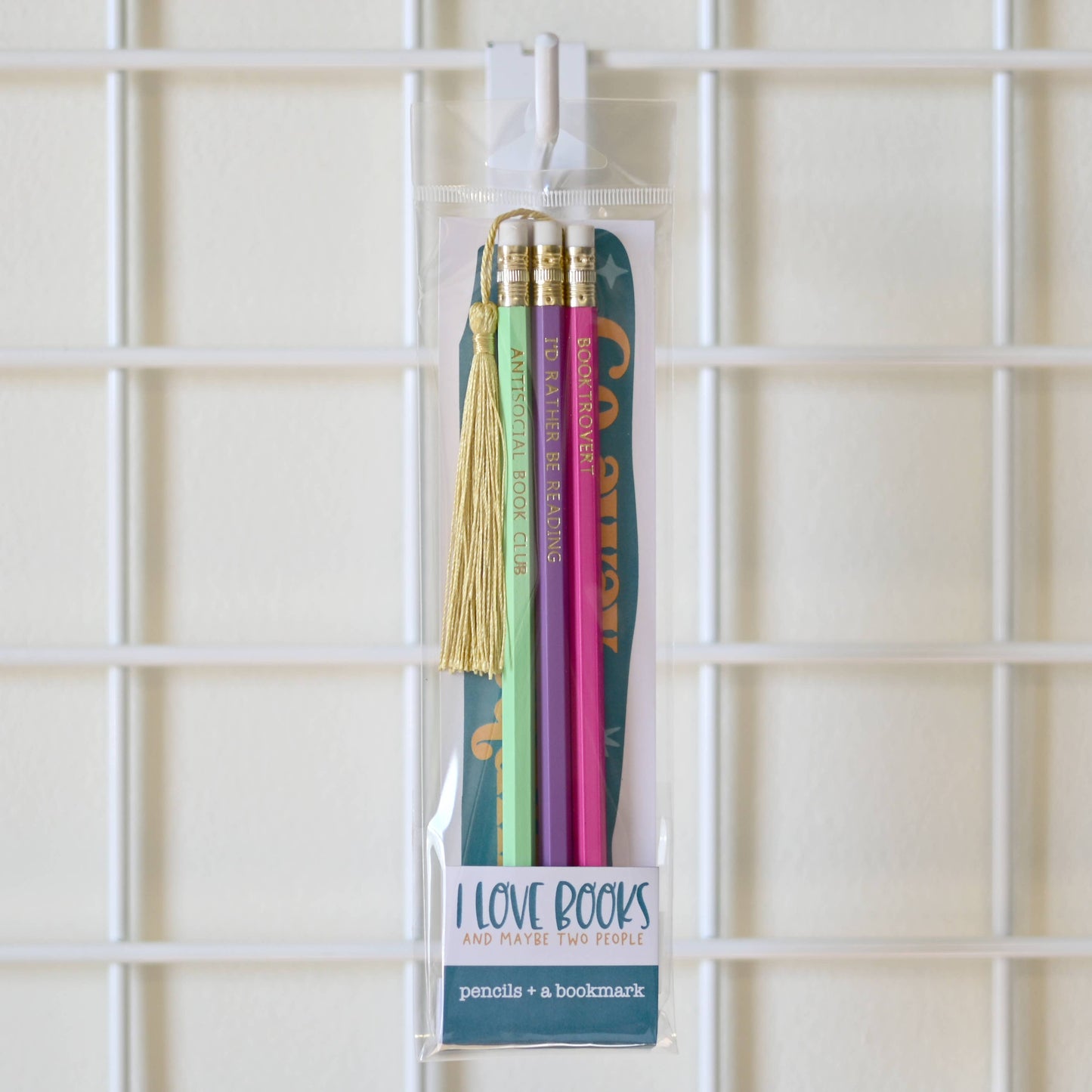 I Love Books – Pencil & Bookmark Gift Set for Book Lovers