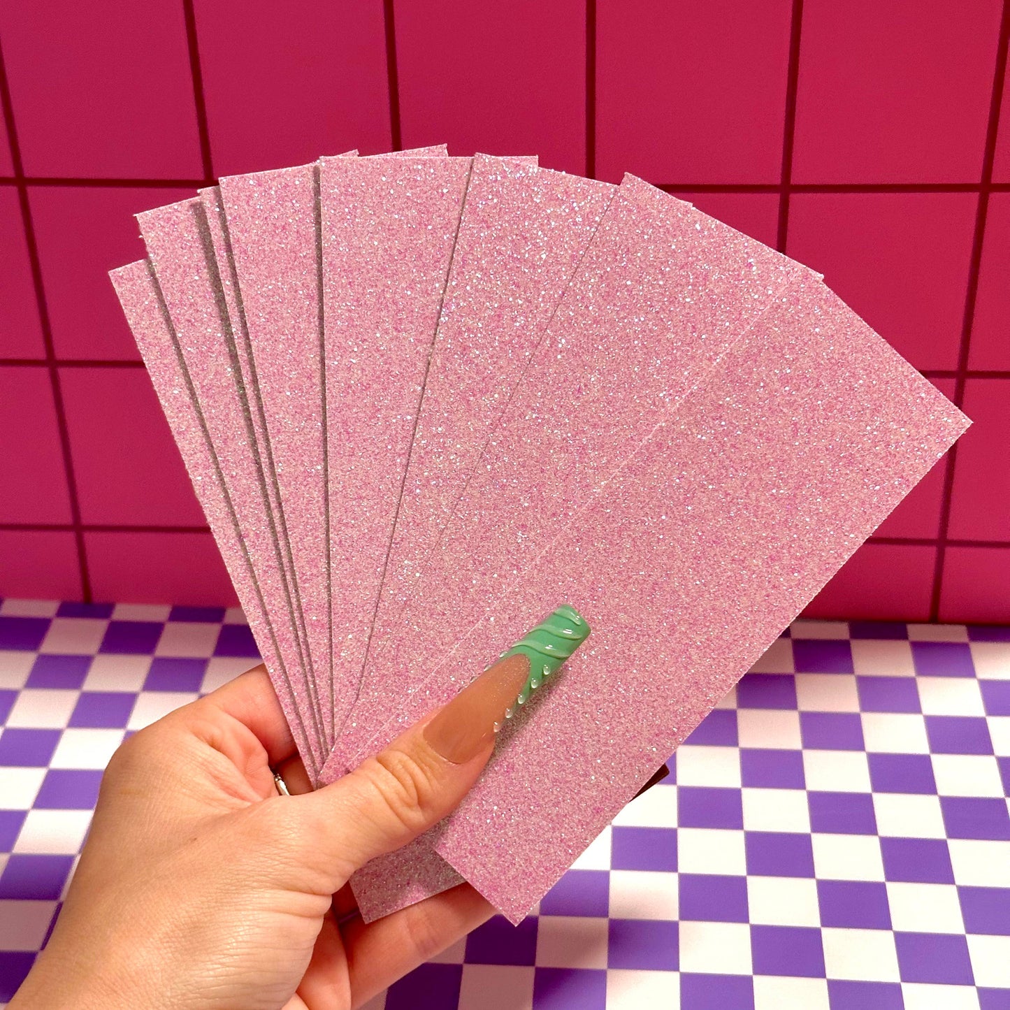 Glittery Pink Bookmark