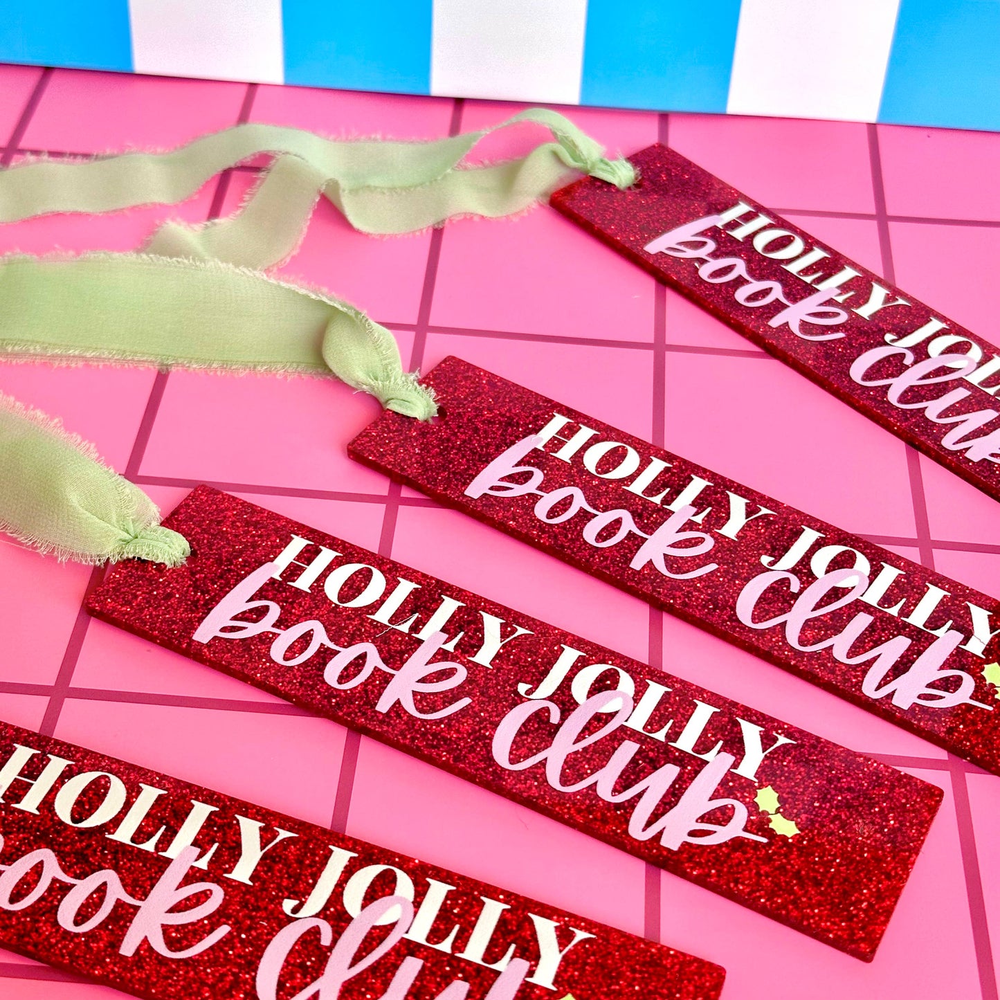 Holly Jolly Acrylic Bookmark