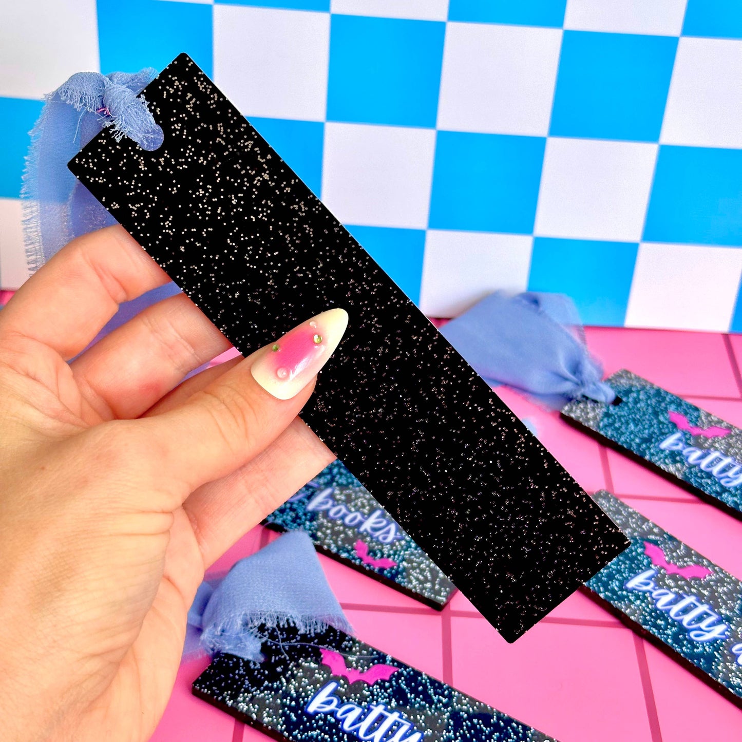 Batty About Books Acrylic Bookmark