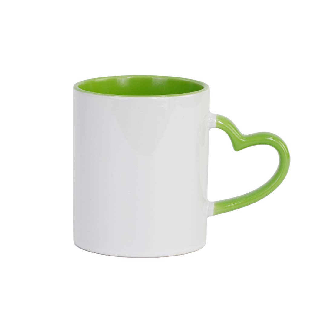 Green Heart Ceramic Mug – A Sip of Serenity
