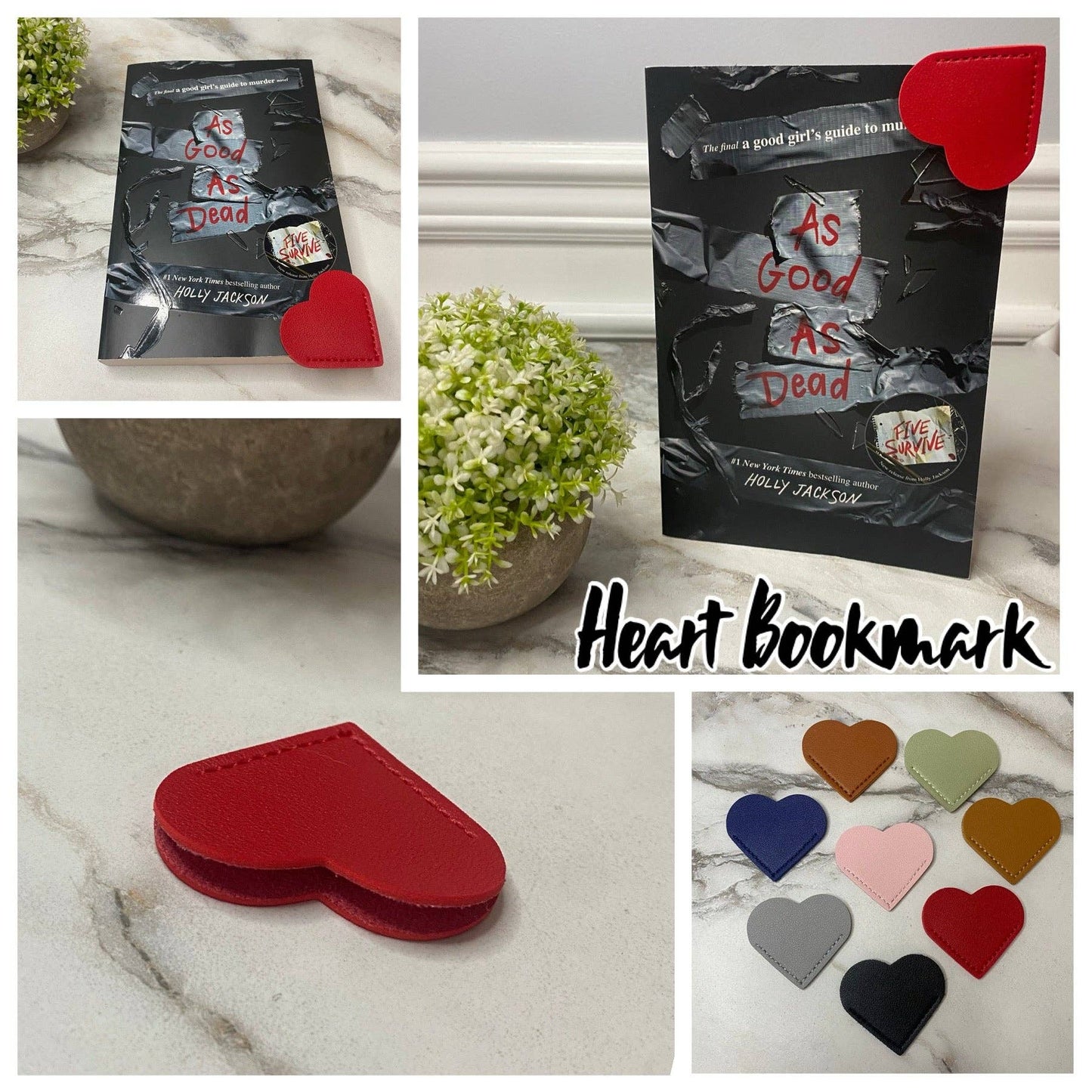 Heart-shaped Corner Bookmark