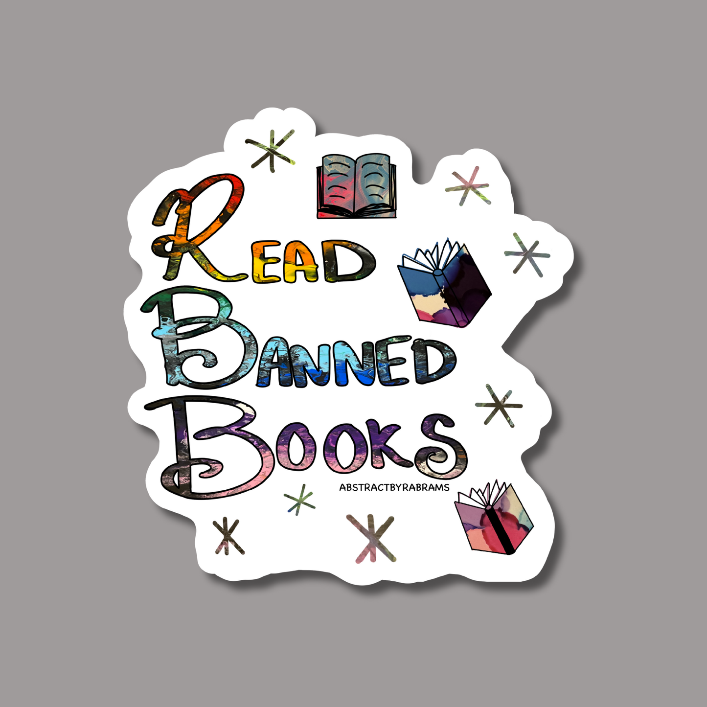 Read Banned Books Vinyl Sticker