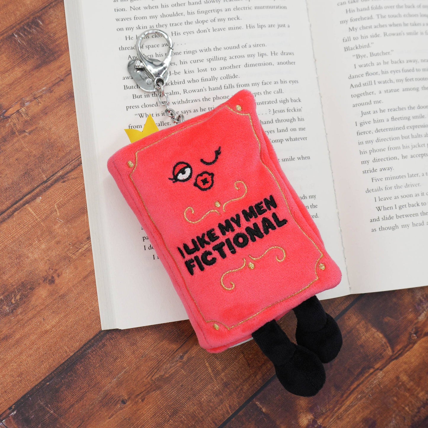 I Like My Men Fictional – Book Plush Bag Charm