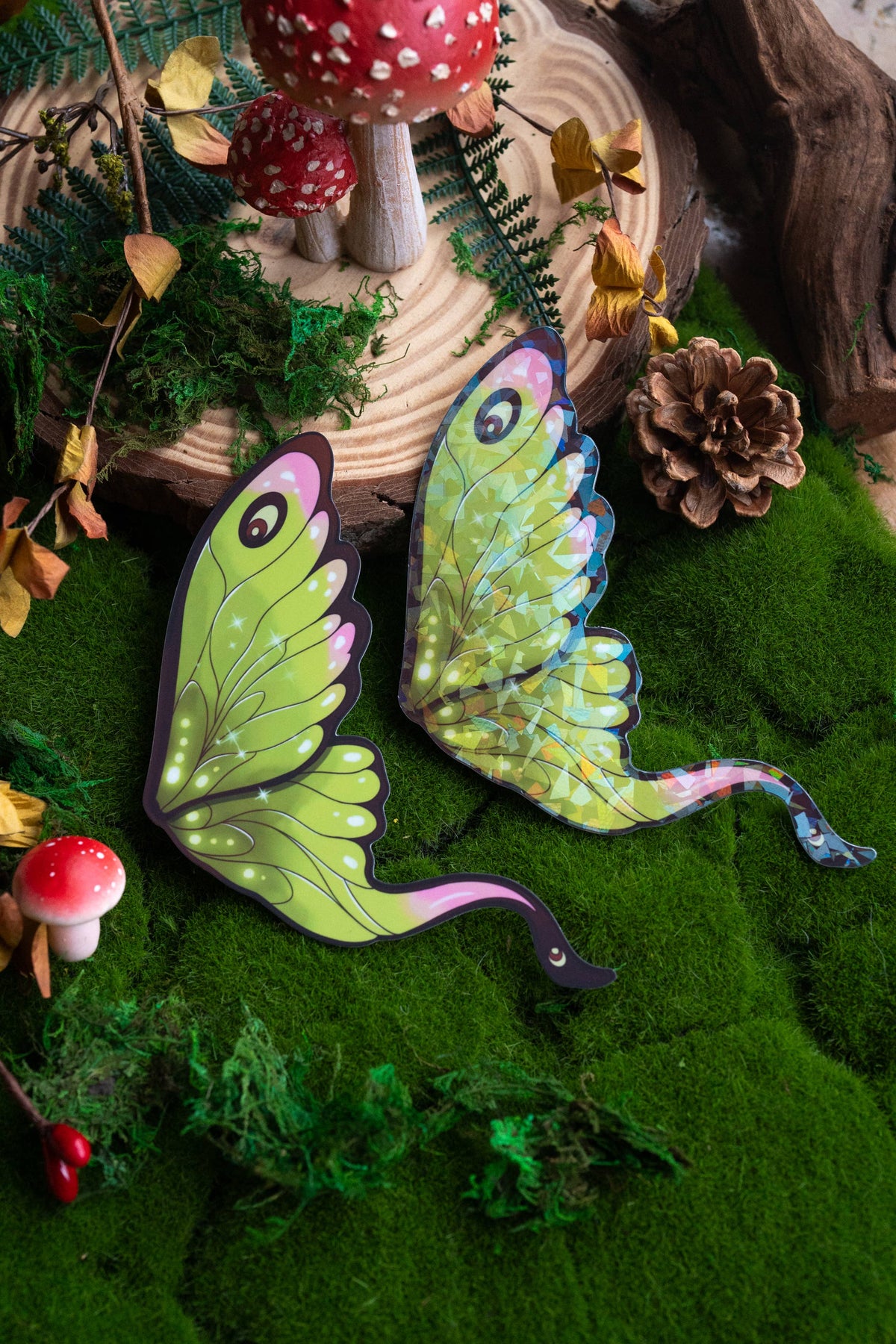 Woodland Grove Wing Bookmark | Die-Cut Fantasy Moth Wing Bookmark