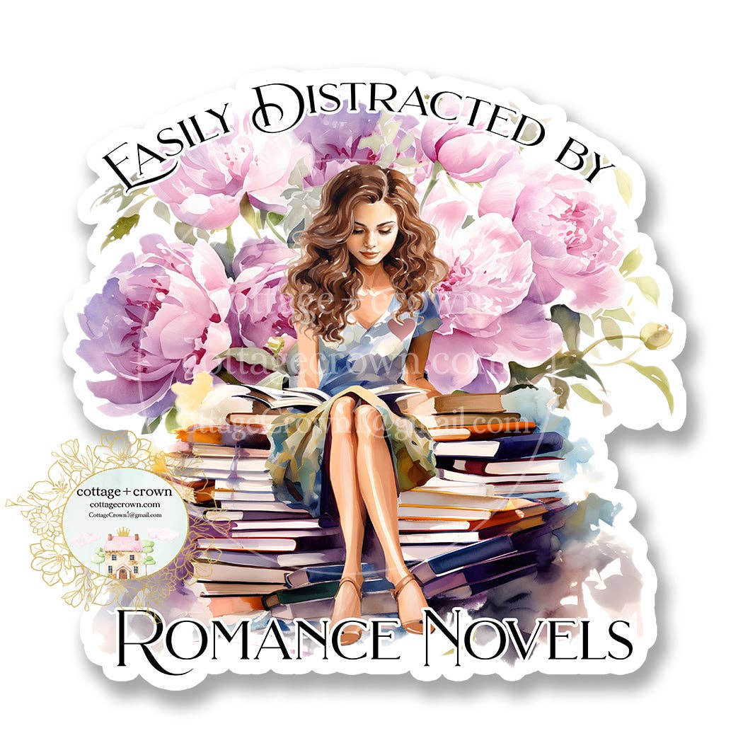 Easily Distracted By Romance Novels Sticker