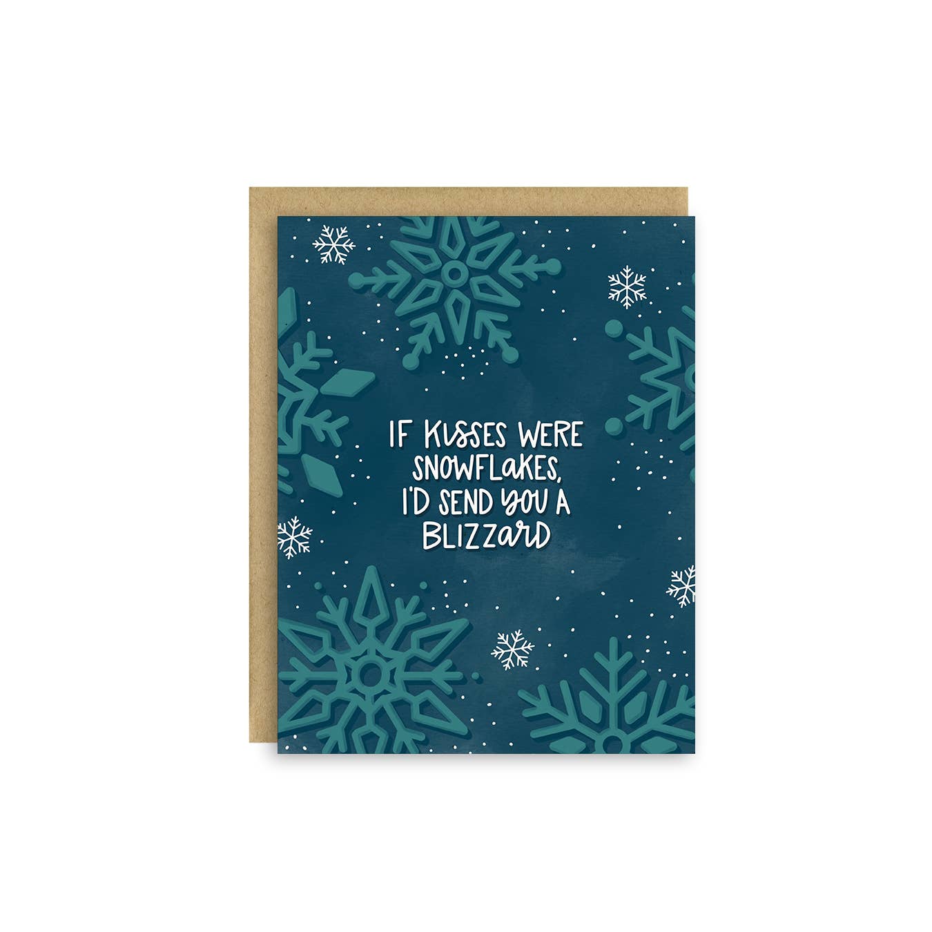 Blizzard of Kisses Card | Romantic Winter Holiday Card