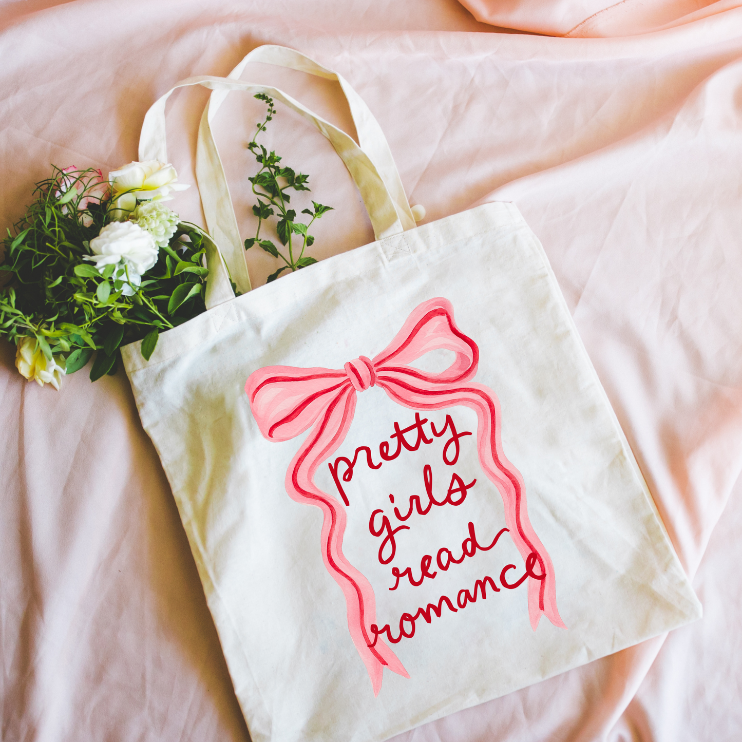 Pretty Girls Read Romance Tote Bag