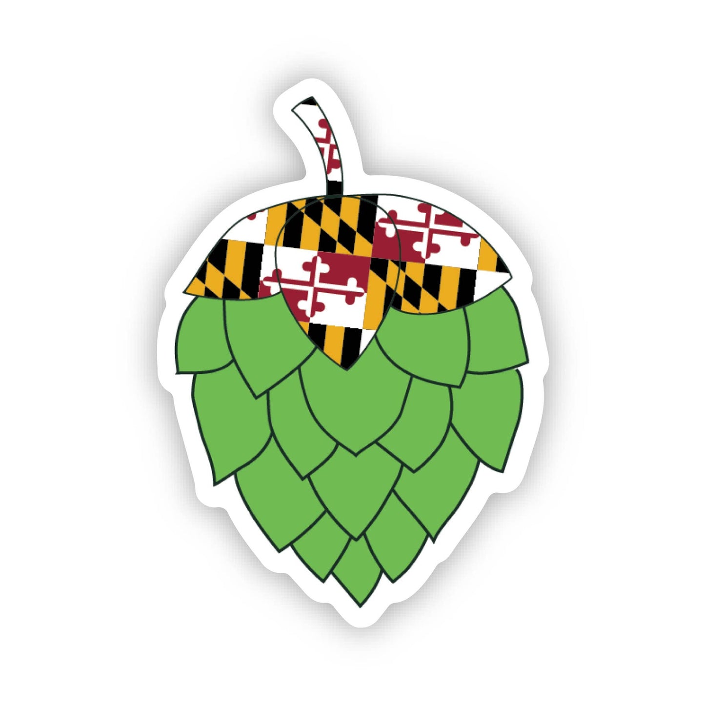 MD Flag Beer Hop Sticker
