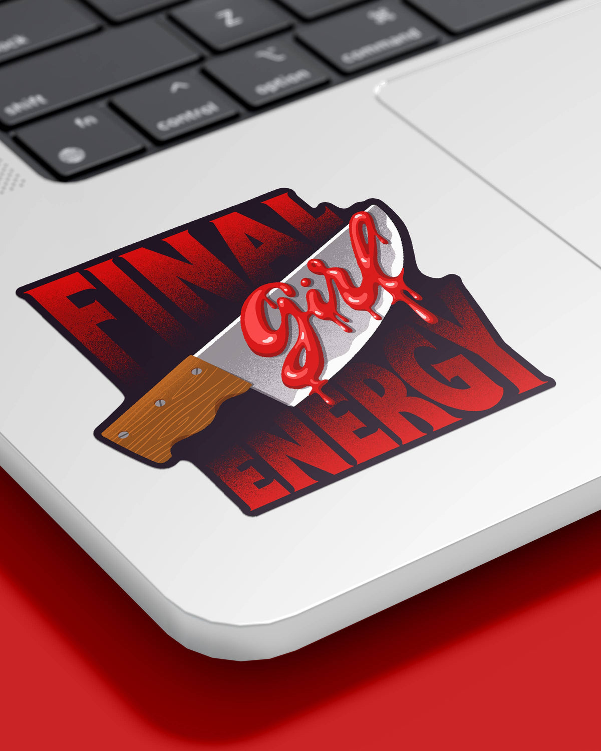 Final Girl Energy Sticker | Chrome Detail Horror Vinyl Decal
