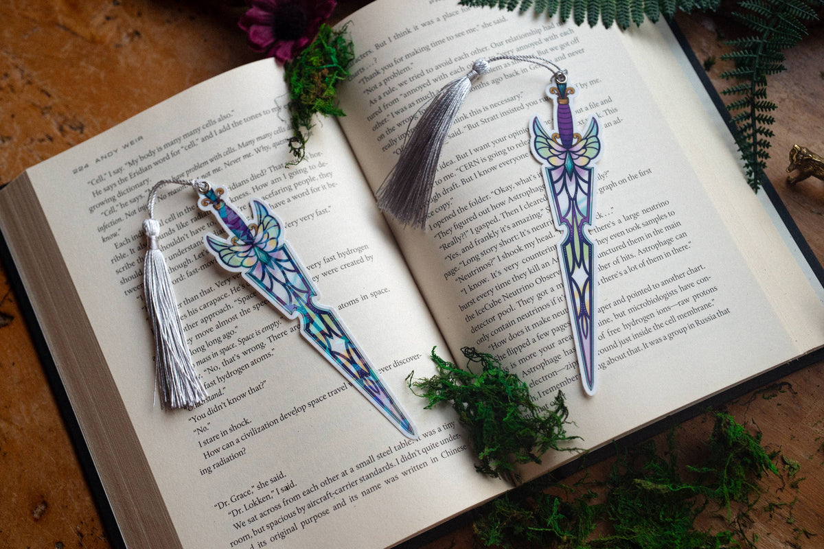 The Crystal Sword Bookmark | Fantasy & Romantasy Bookmark