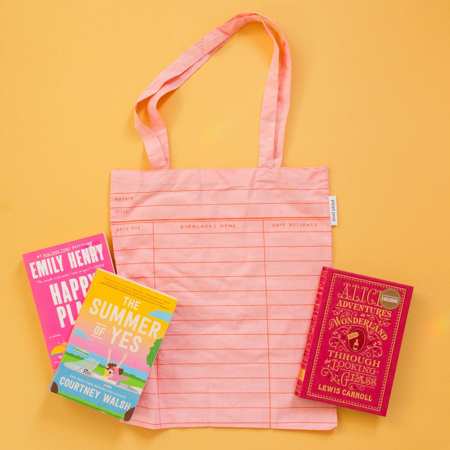 Pink Library Card Lightweight Foldable Tote Bag