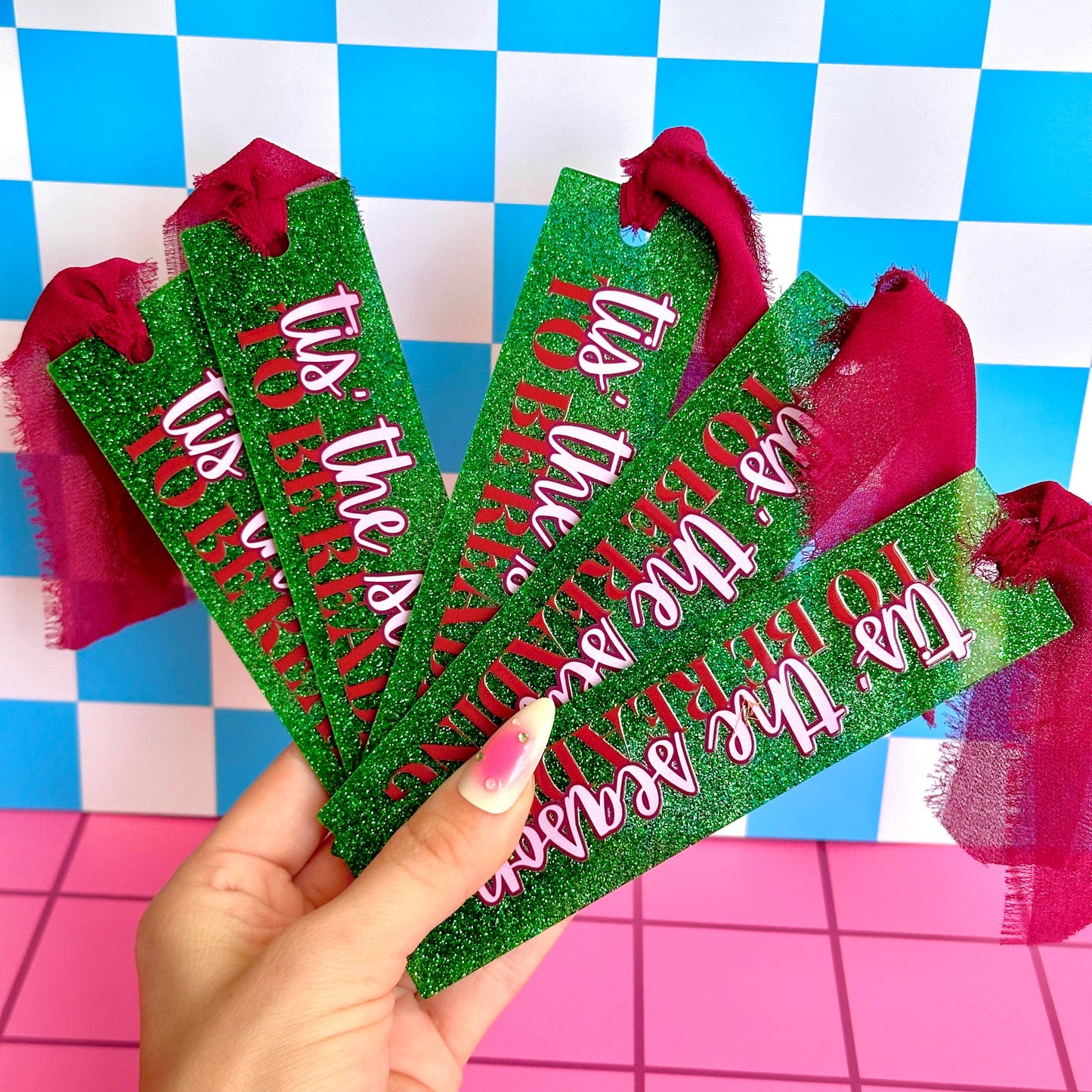 Tis The Season Acrylic Bookmark