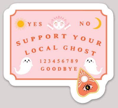 Support Your Local Ghost Sticker | Waterproof Paranormal Vinyl Sticker