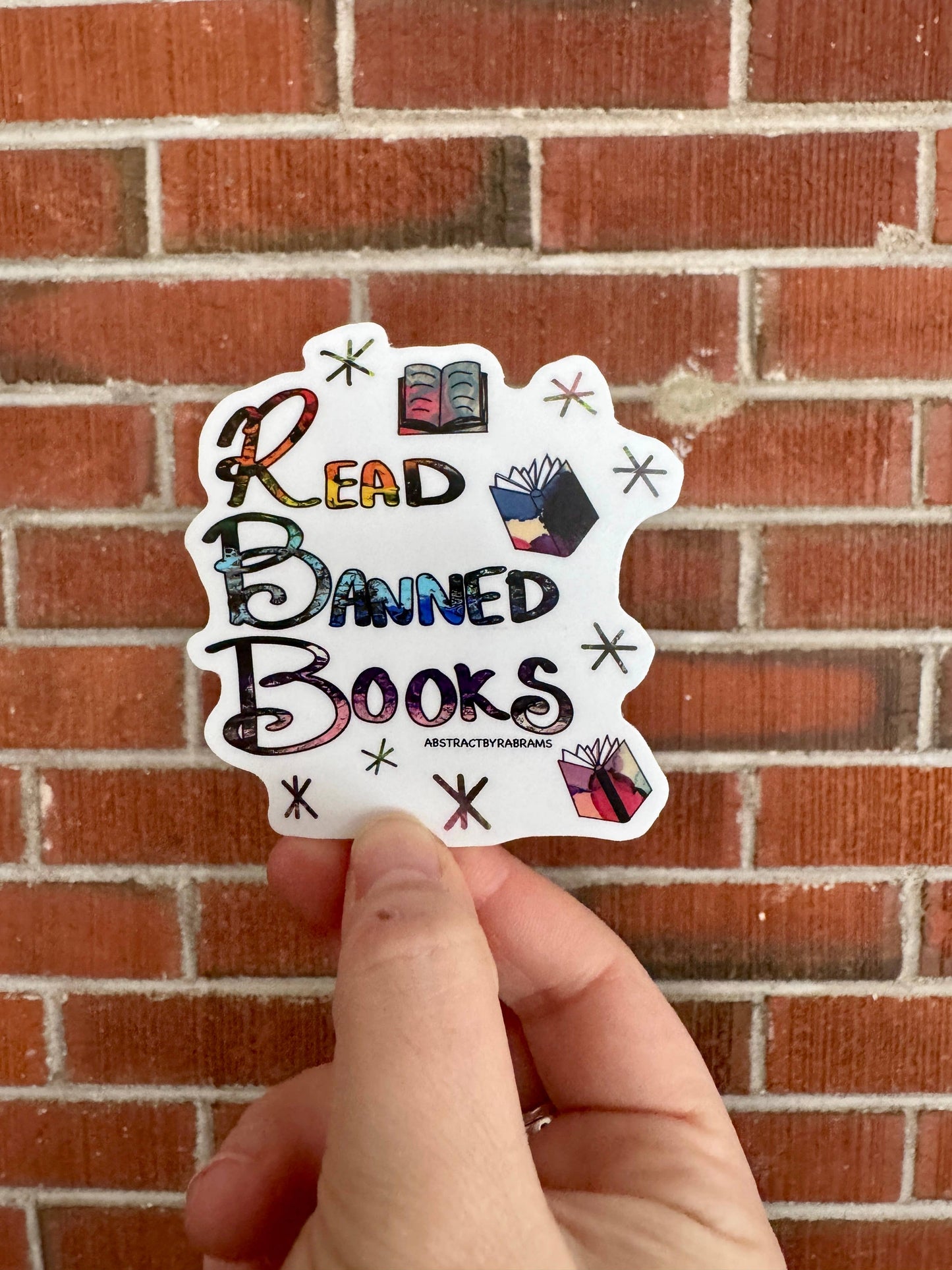 Read Banned Books Vinyl Sticker
