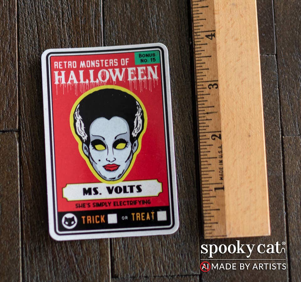 Retro Monsters of Halloween Sticker | Vintage Horror Vinyl Sticker
