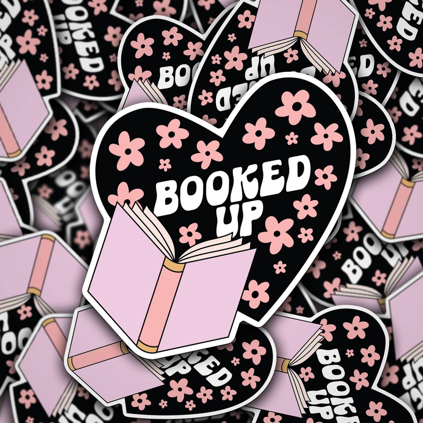 Booked Up Heart Decal