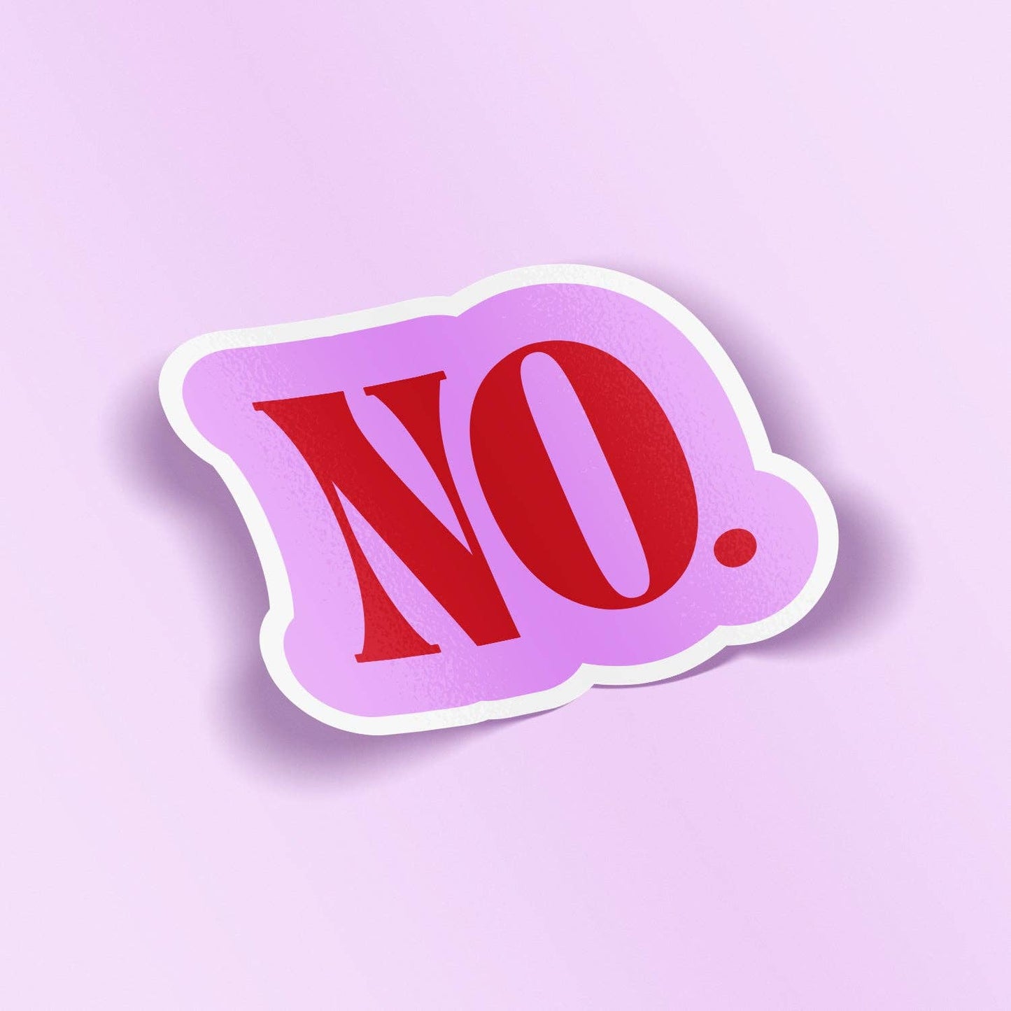 No. Sticker | Feminist Boundary Statement Vinyl Sticker