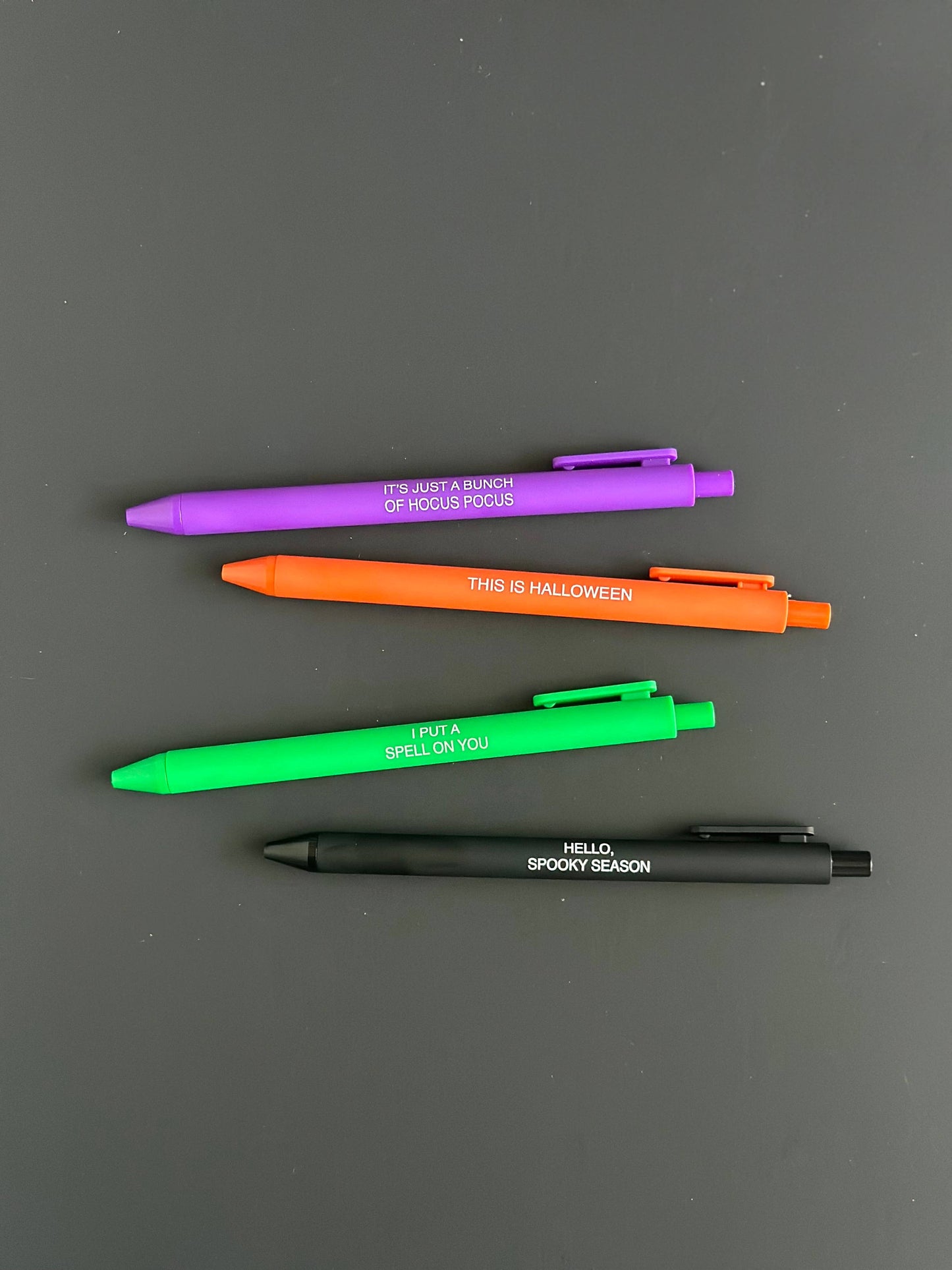 Spooky Season Pen Set | Halloween Black Ink Pens