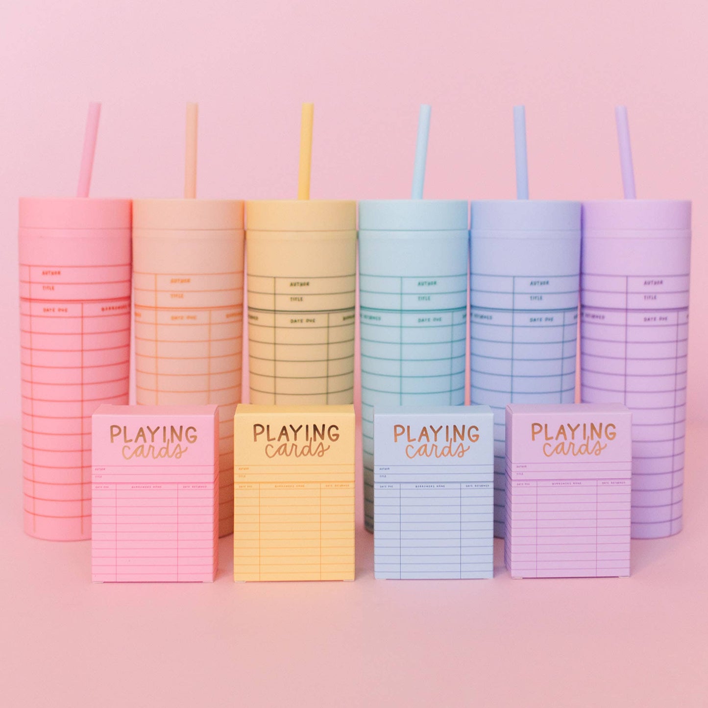 Peach Library Card 16oz Tumbler