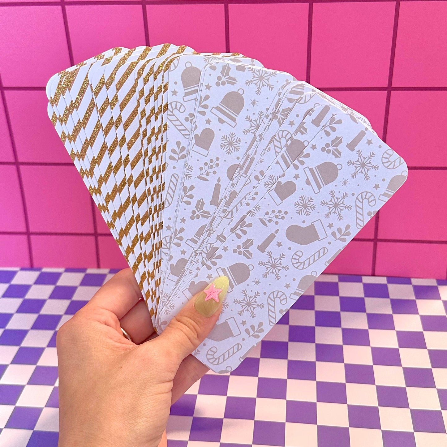 Foiled Christmas Holiday Bookmark