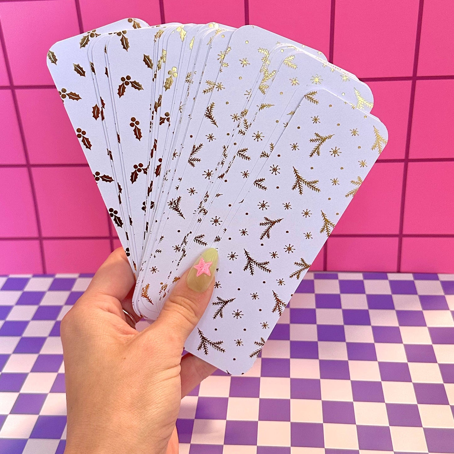 Foiled Christmas Holiday Bookmark