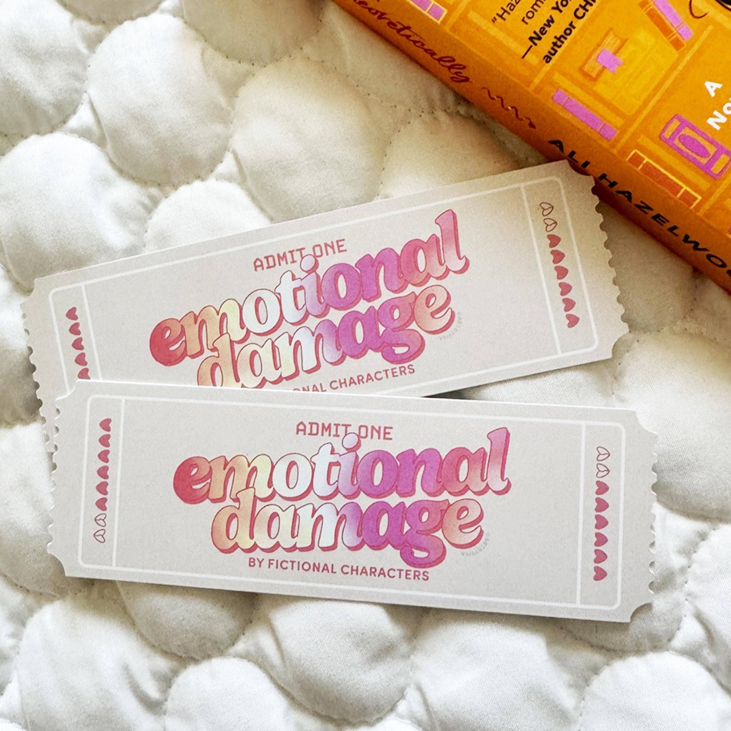 Ticket to Emotional DamagenDie-Cut Bookmark