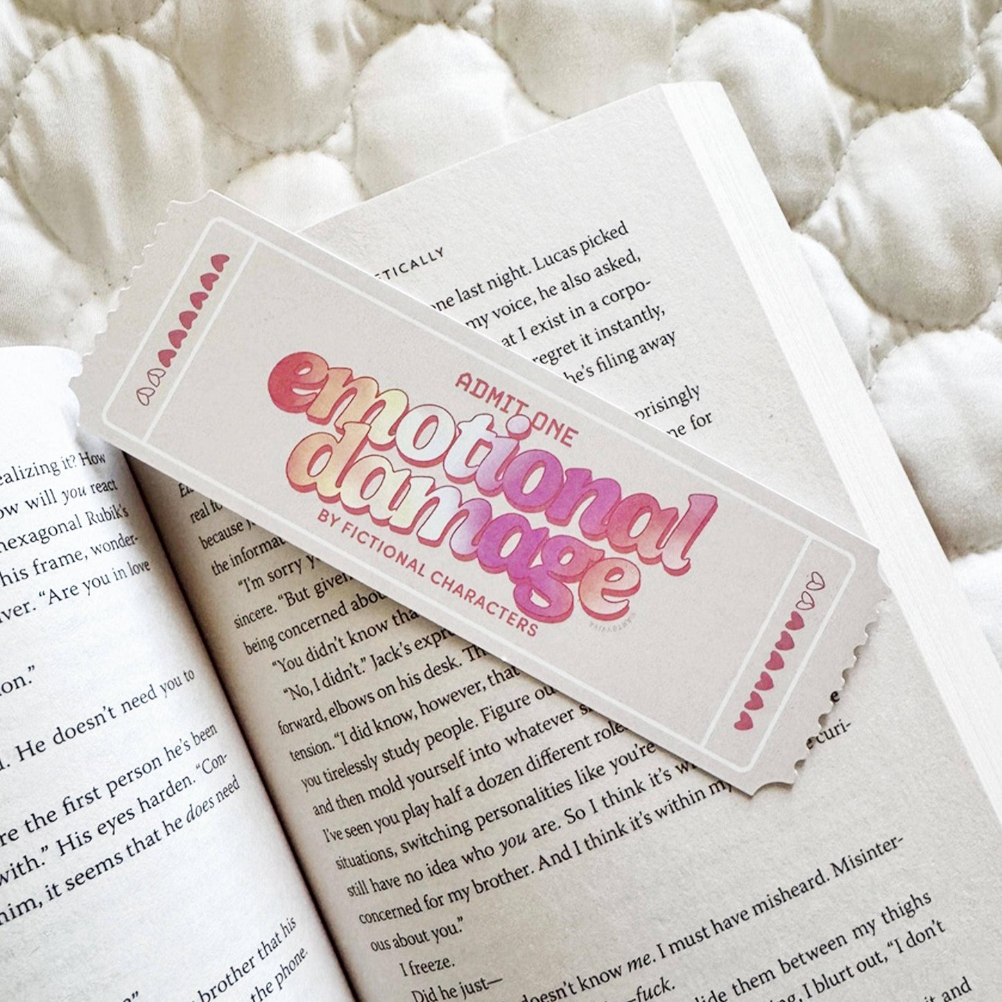 Ticket to Emotional DamagenDie-Cut Bookmark