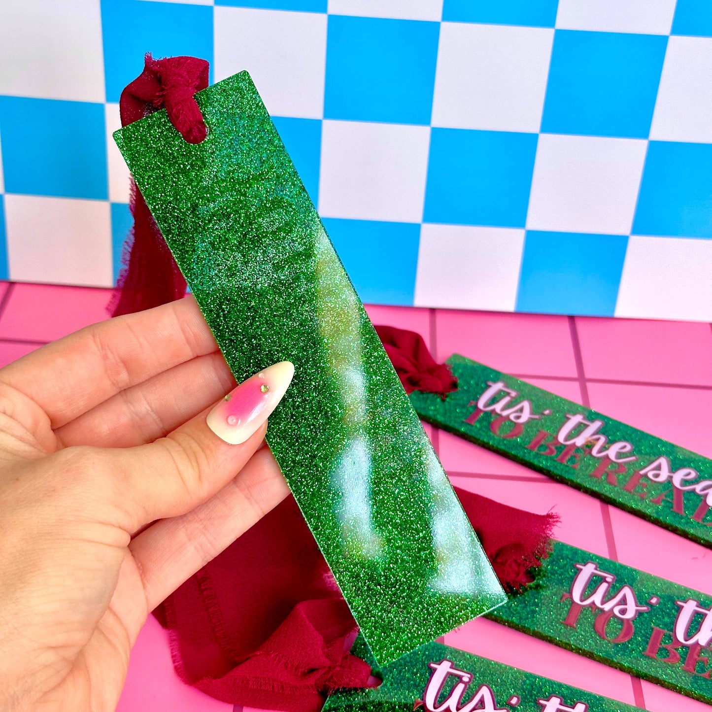 Tis The Season Acrylic Bookmark