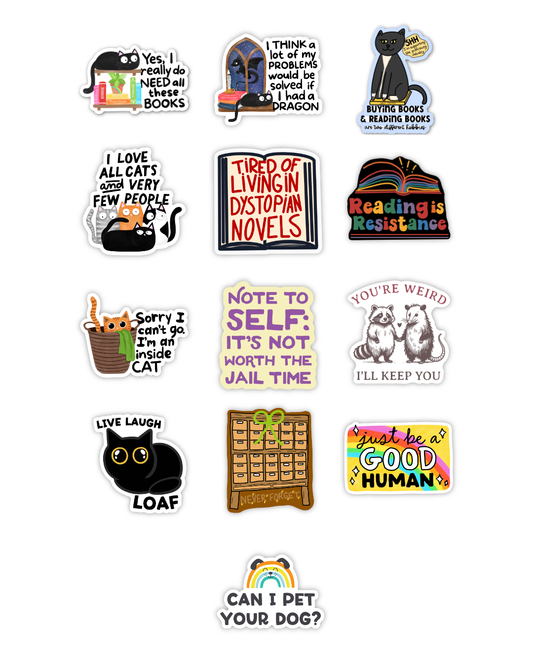 Bookstore Favorites Stickers | Bookish Vinyl Sticker Collection