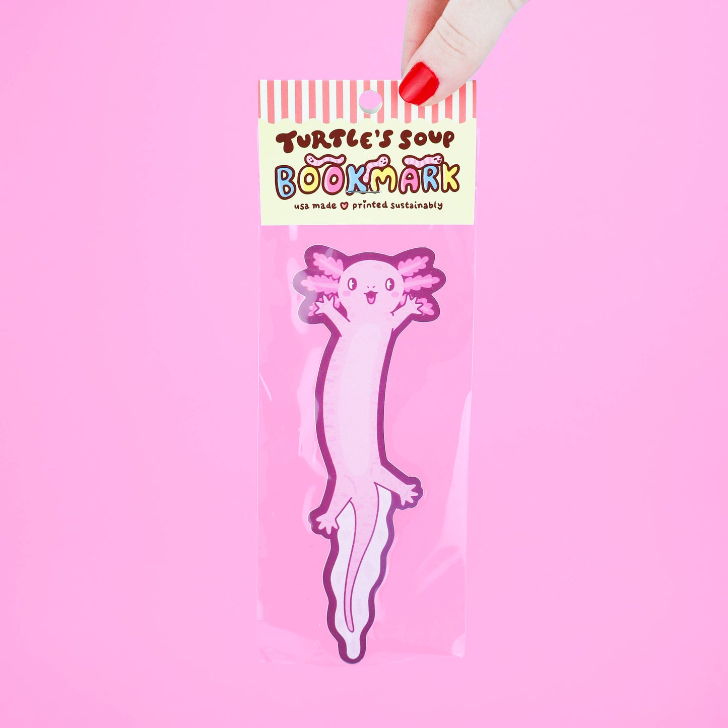 Wiggly Axolotl Cute Bookmark