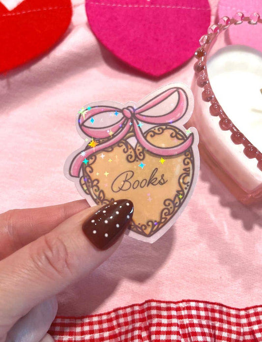 Books Locket Sticker | Coquette Book Lover Sticker