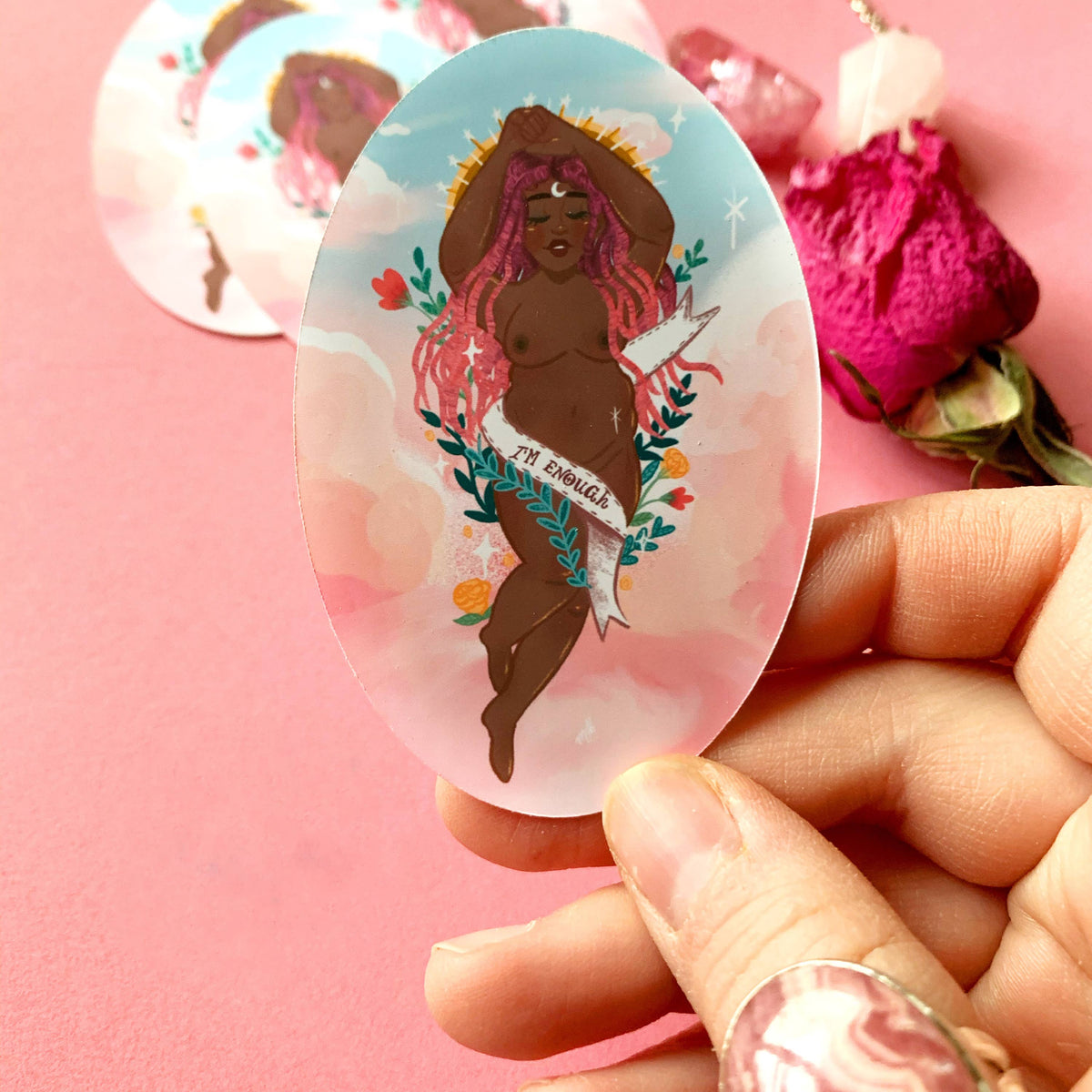 Celestial Goddess Stickers | I’m Enough Self-Love Sticker