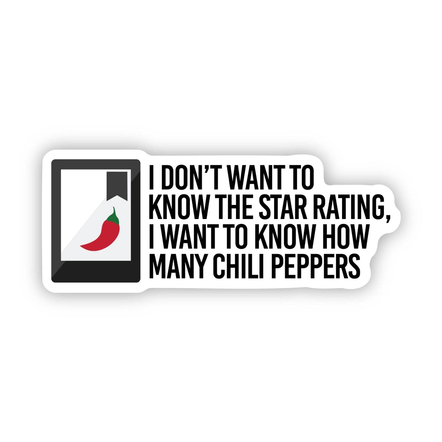 How Many Chili Peppers? Sticker | Funny Romance Reader Spice Rating Decal