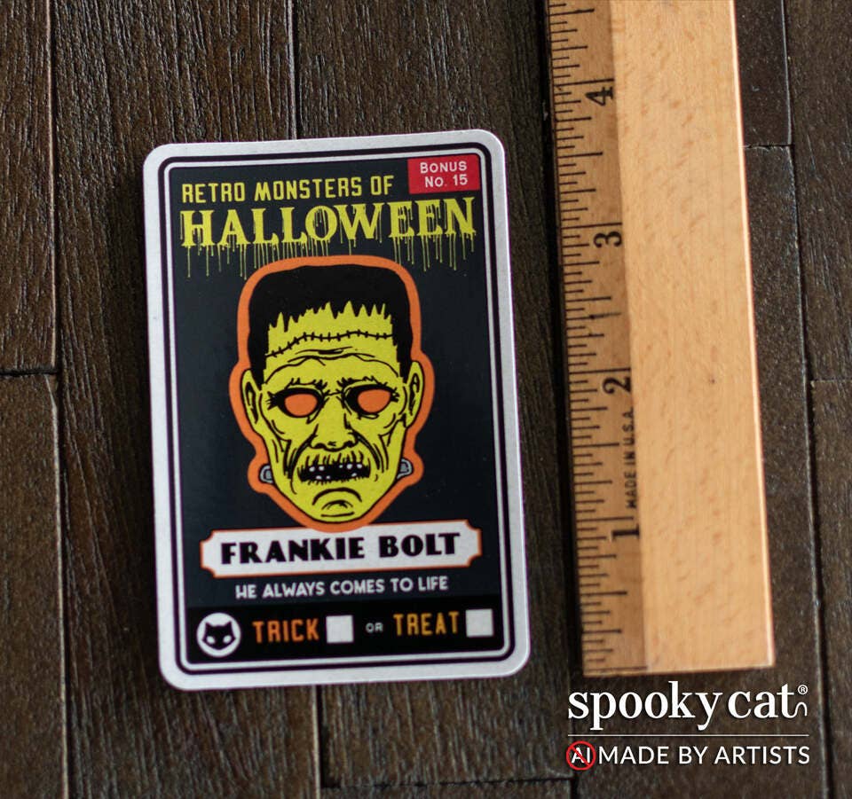 Retro Monsters of Halloween Sticker | Vintage Horror Vinyl Sticker