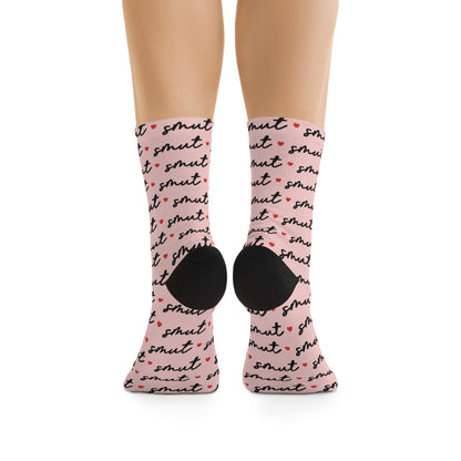 Smut Print Recycled Poly Socks - Fun and Eco-Friendly Everyday Wear