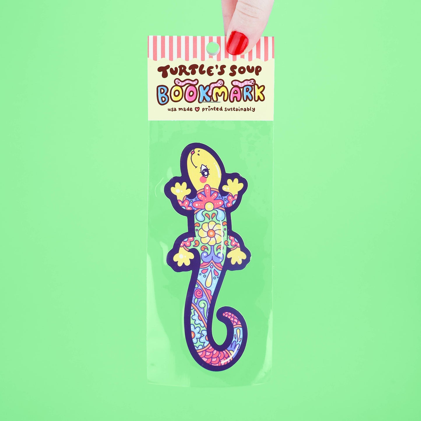 Talavera Lizard Die Cut Bookmark