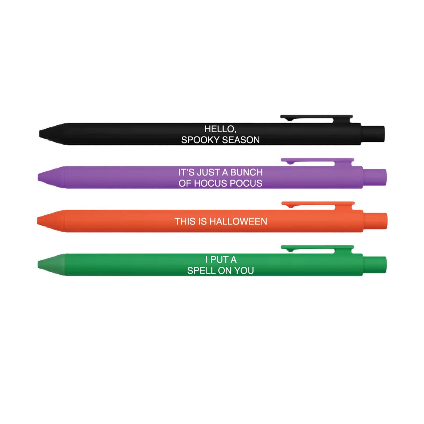 Spooky Season Pen Set | Halloween Black Ink Pens