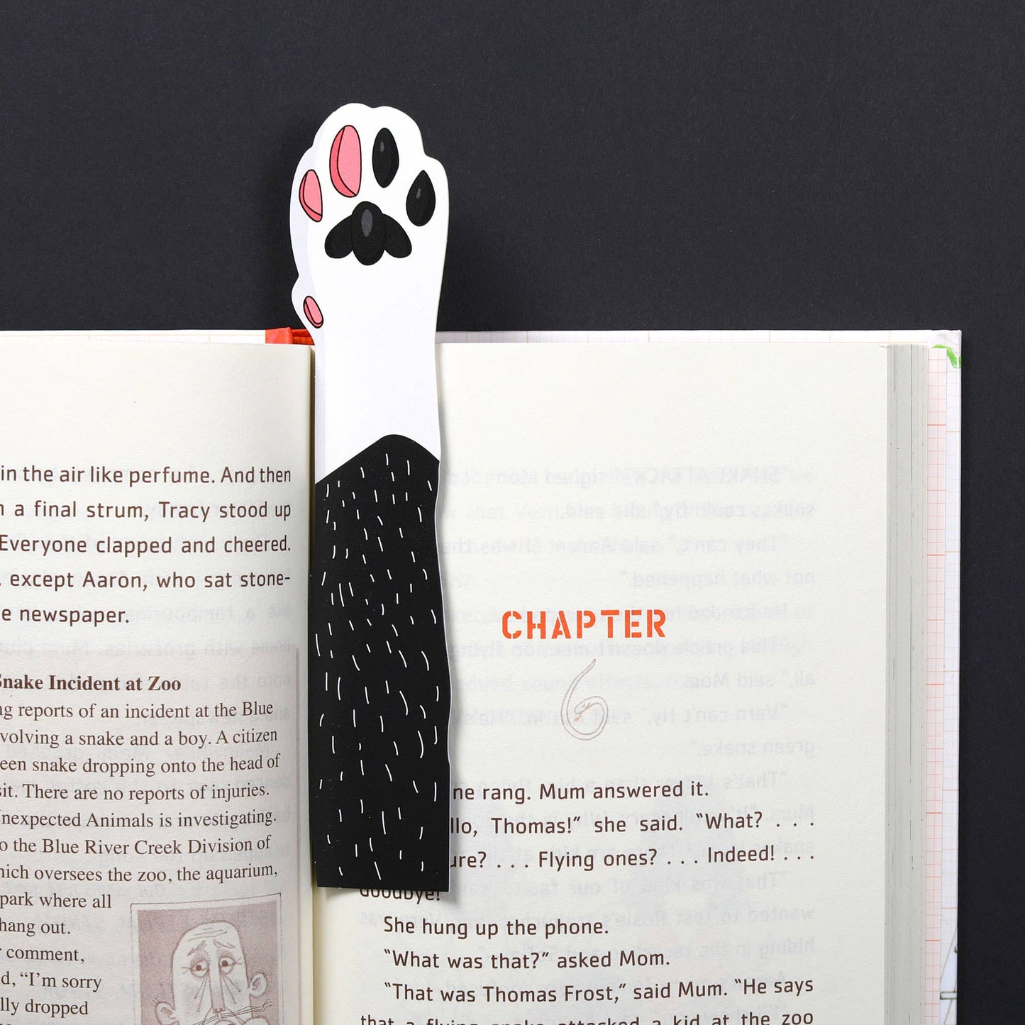 Tuxedo Cat Paw Die Cut Bookmark – Double-Sided
