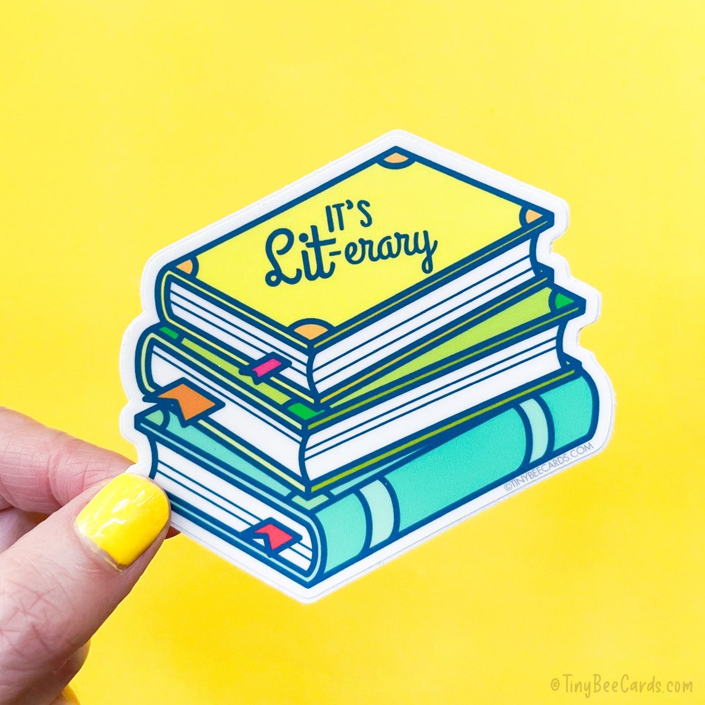 Funny Literary Books Vinyl Sticker "It's LIT-erary"