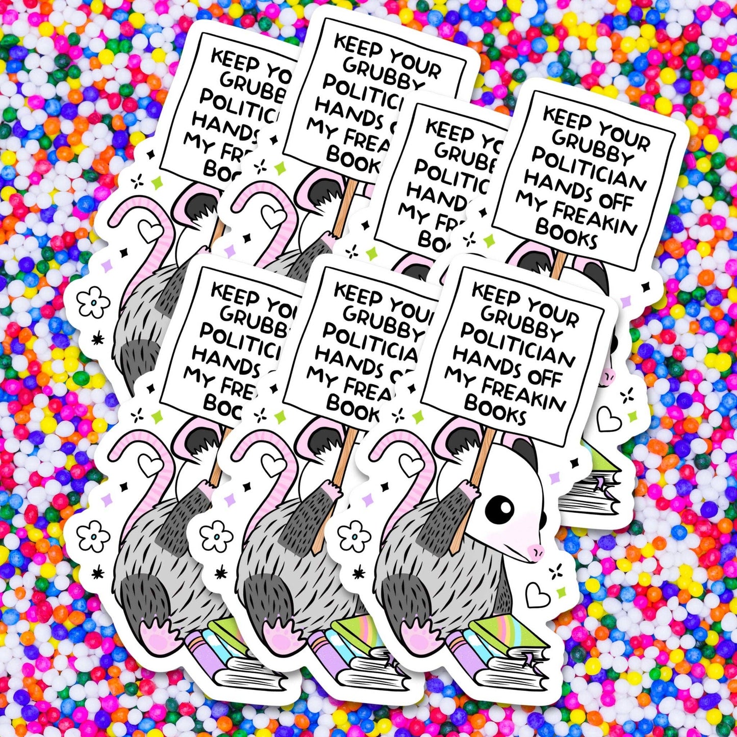 Grubby Politician Hands – Bookish Vinyl Sticker