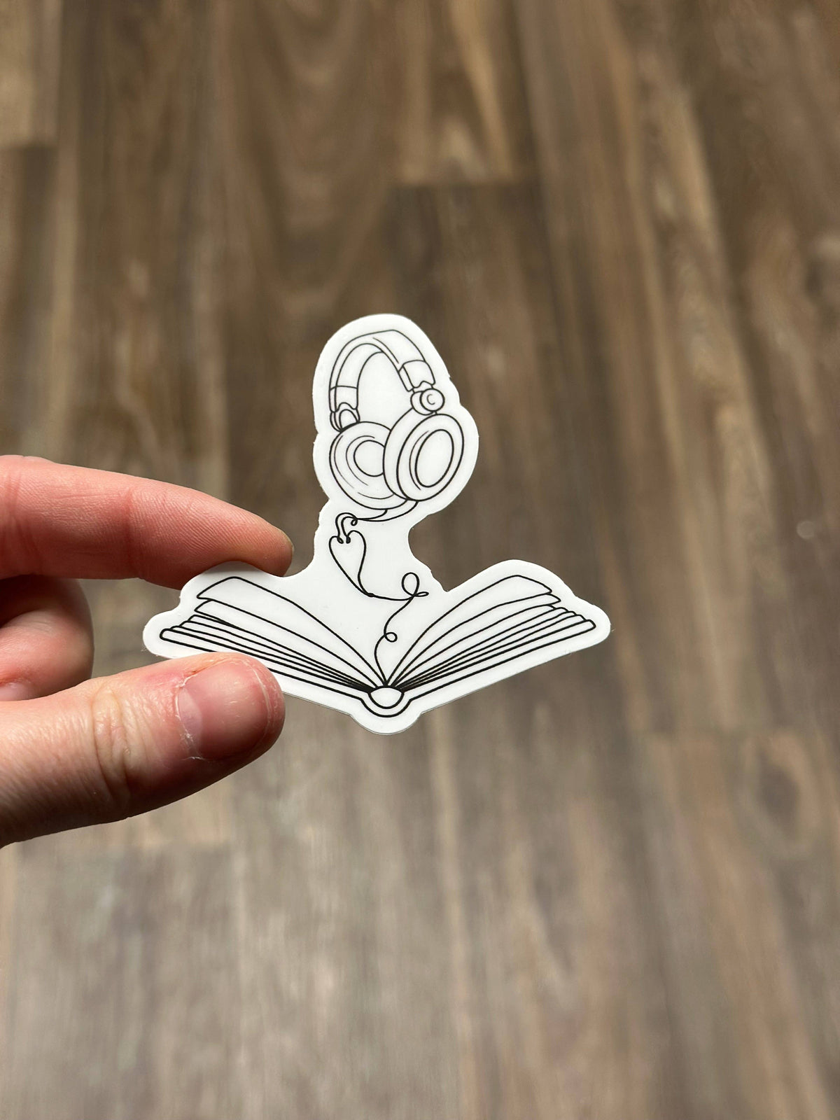 Audiobook Era Sticker | Bookish Headphones & Open Book Vinyl Decal