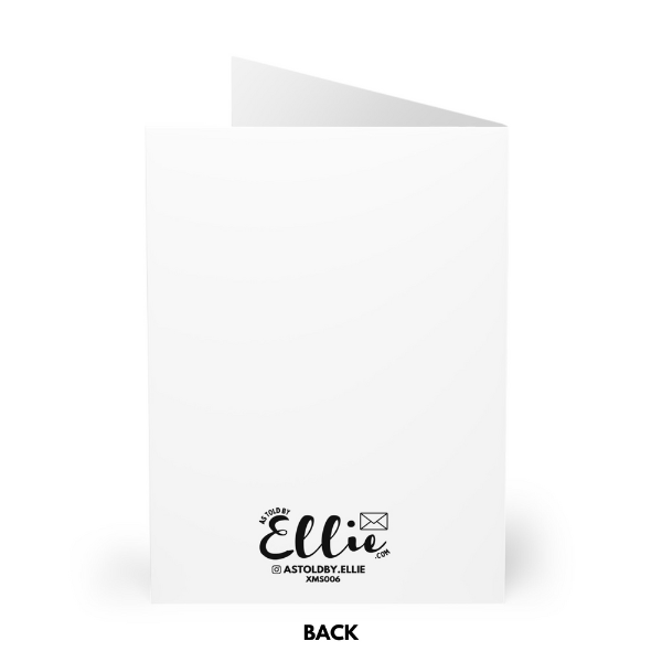 White card with black text and branding on a white background