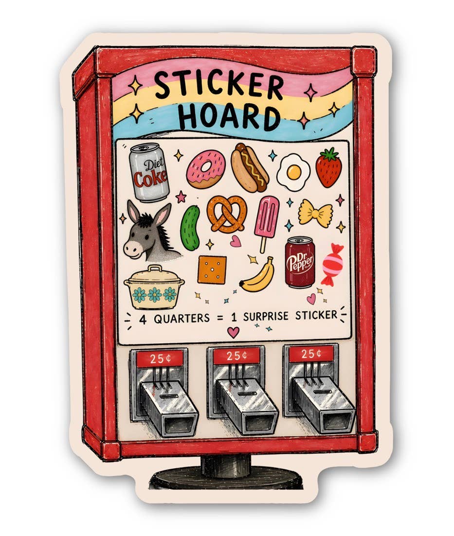 Sticker Hoard Retro Vending Machine Sticker | Vinyl – Romantique Books