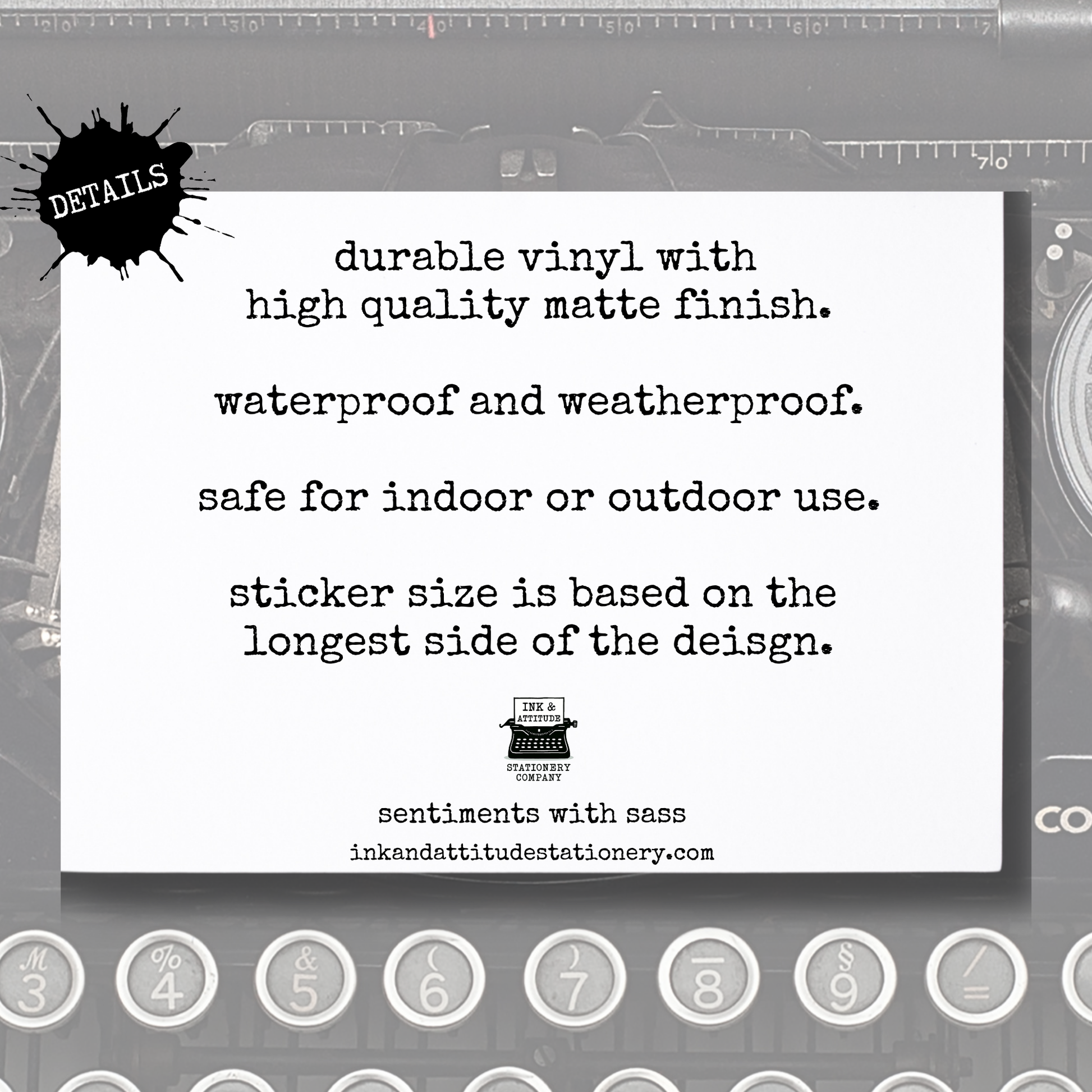 Text on a white card with black text on a gray background