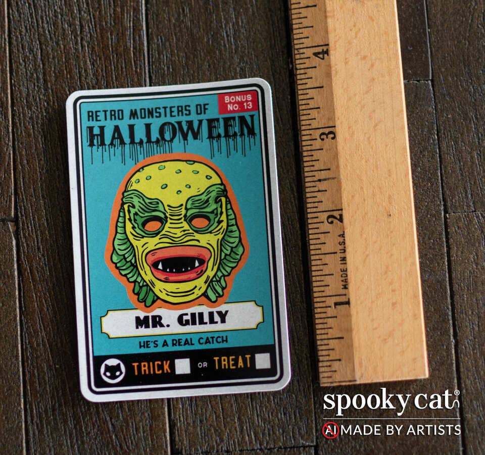 Retro Monsters of Halloween Sticker | Vintage Horror Vinyl Sticker